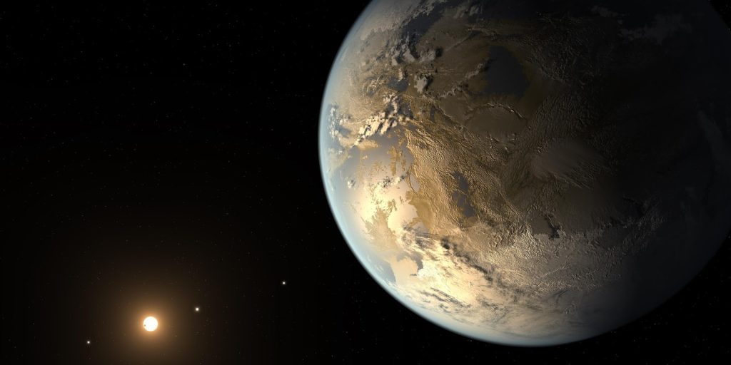 Alien Earth Like Worlds Comparison Visualization With Habitable Exoplanets Space Telescope Illustration