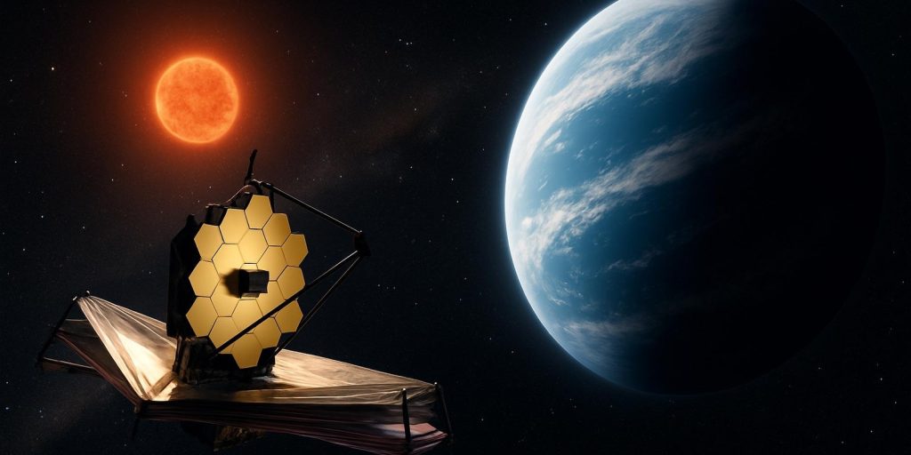 Astrobiology Space Science Illustration Showing Planets Stars and Life Detection Research Concept Visualization